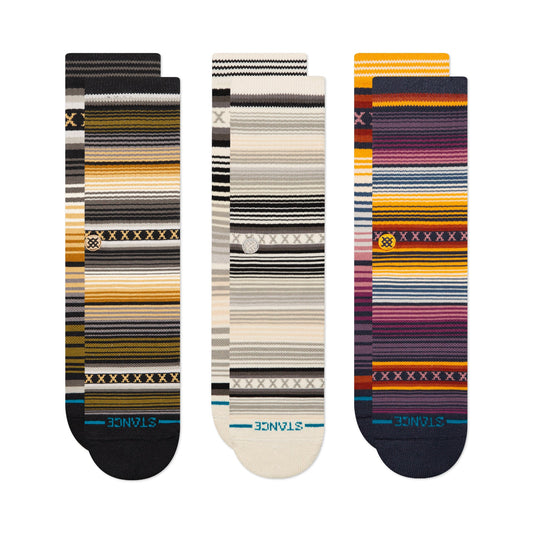 Stance Curren Crew Sock 3 Pack Forest 