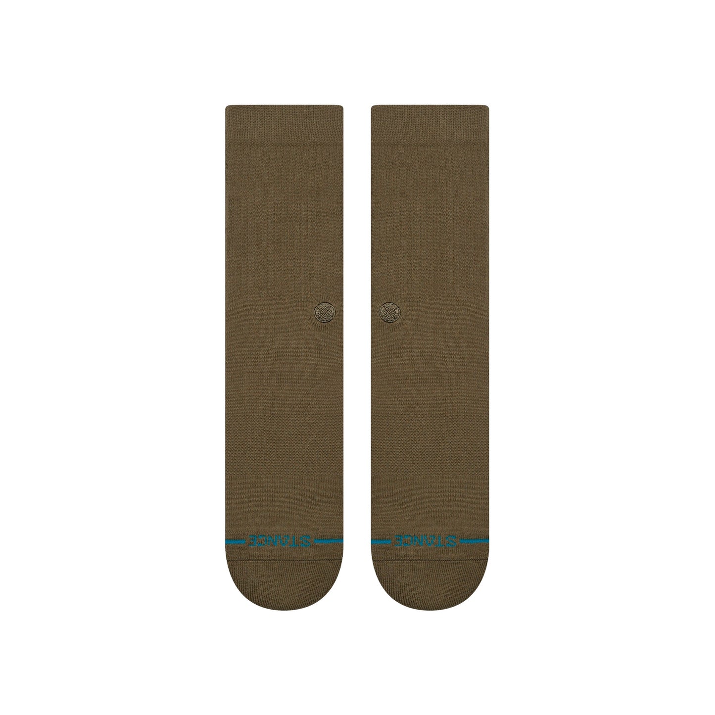 Stance Icon Organic Crew Sock Dark Green 