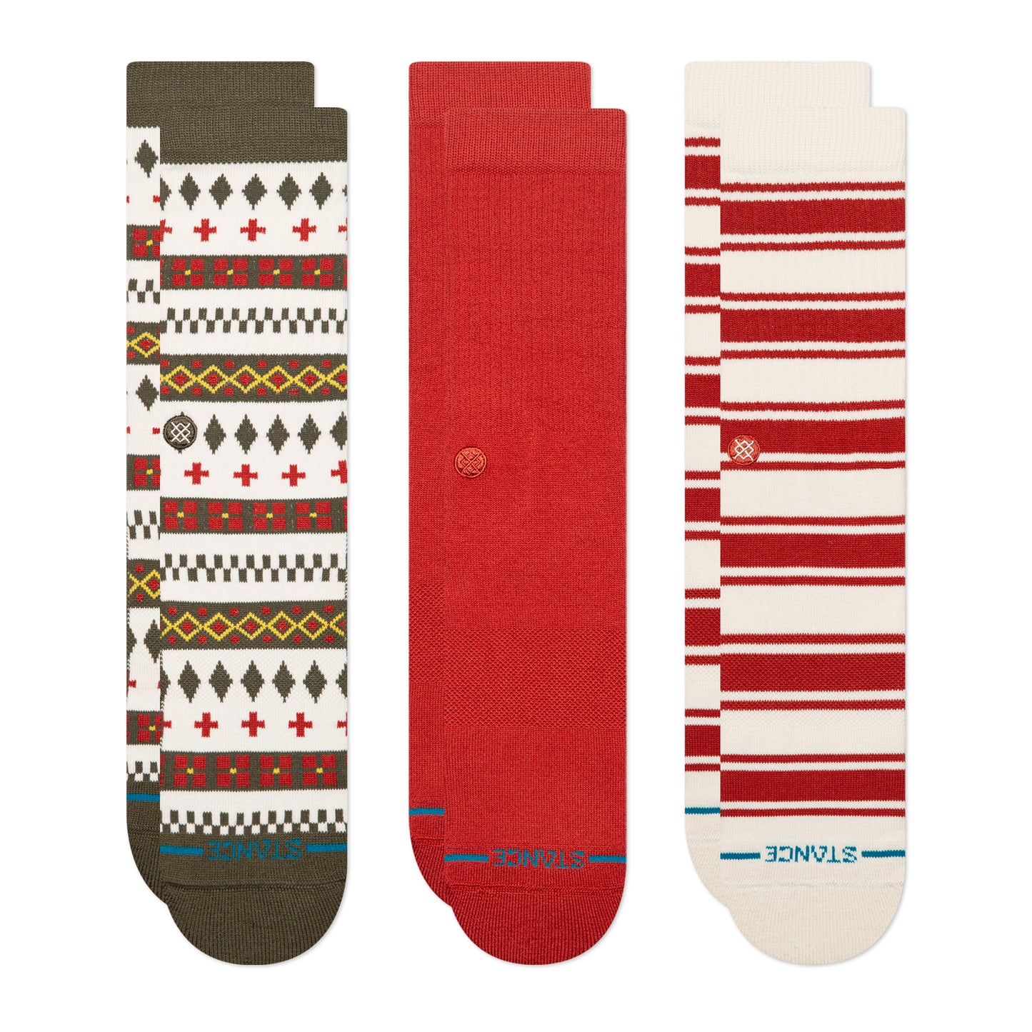 Stance Cabin Days Crew Sock 3 Pack Multi