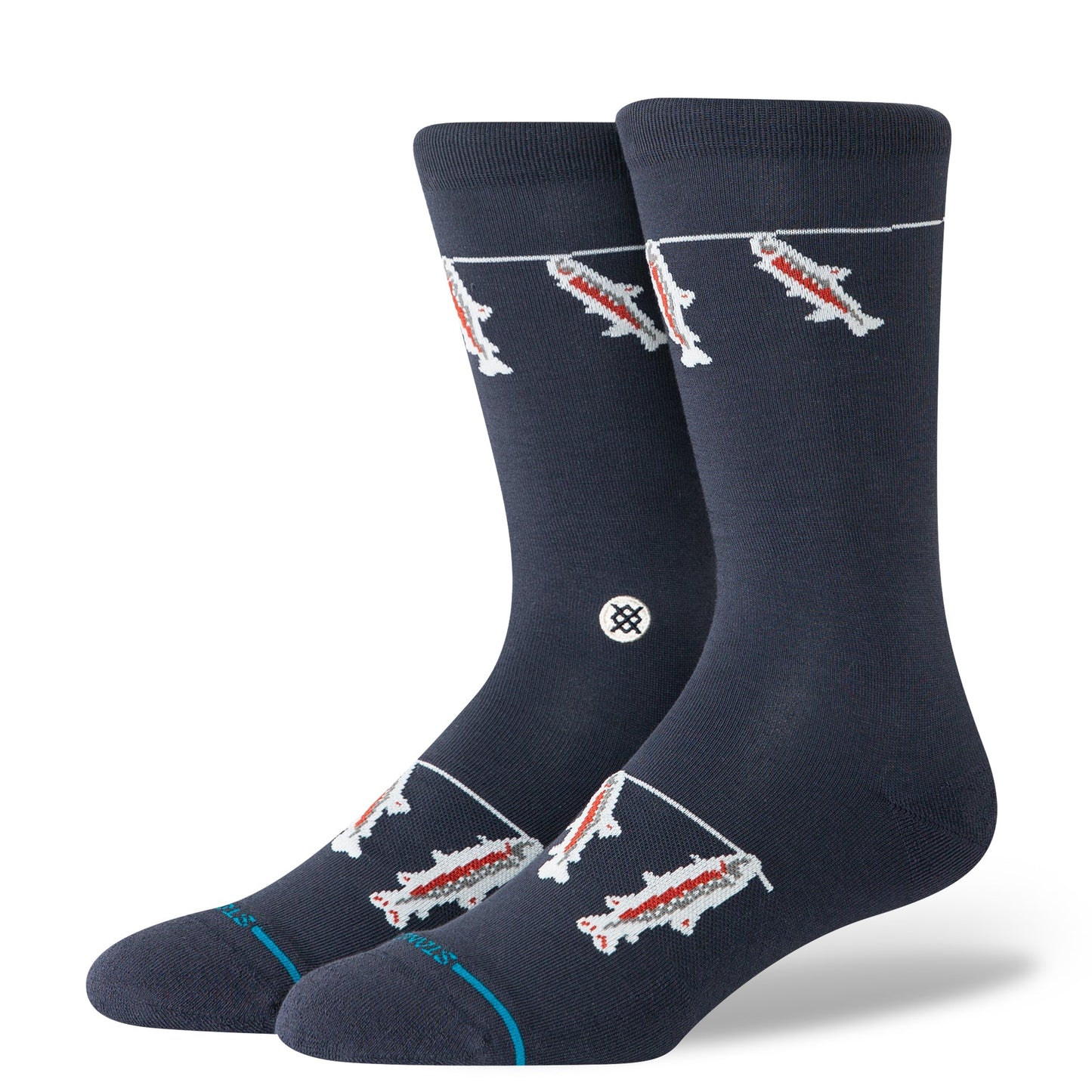 Stance Gone Fishin Crew Sock Navy