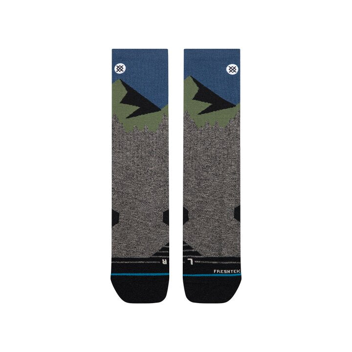 Stance South Face Hike Crew Sock Black Heather