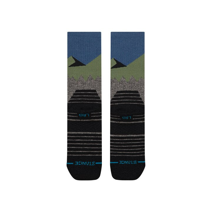 Stance South Face Hike Crew Sock Black Heather