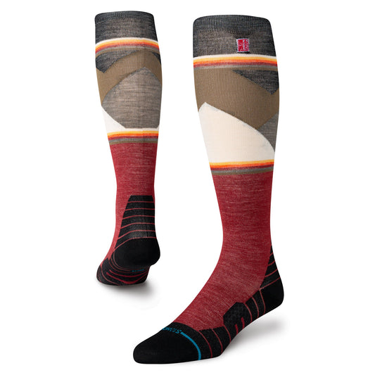 Stance Jimmy Chin Ultra Light Wool Snow Sock Red 