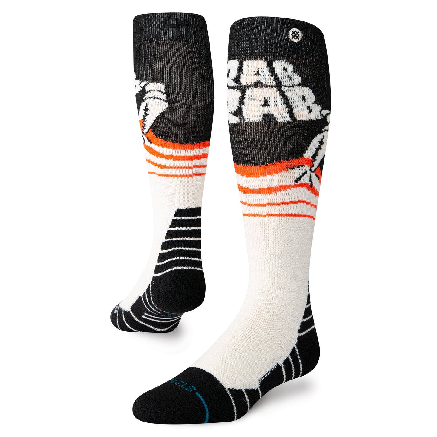 Stance Crab Grab Mid Poly Snow Sock Cream 