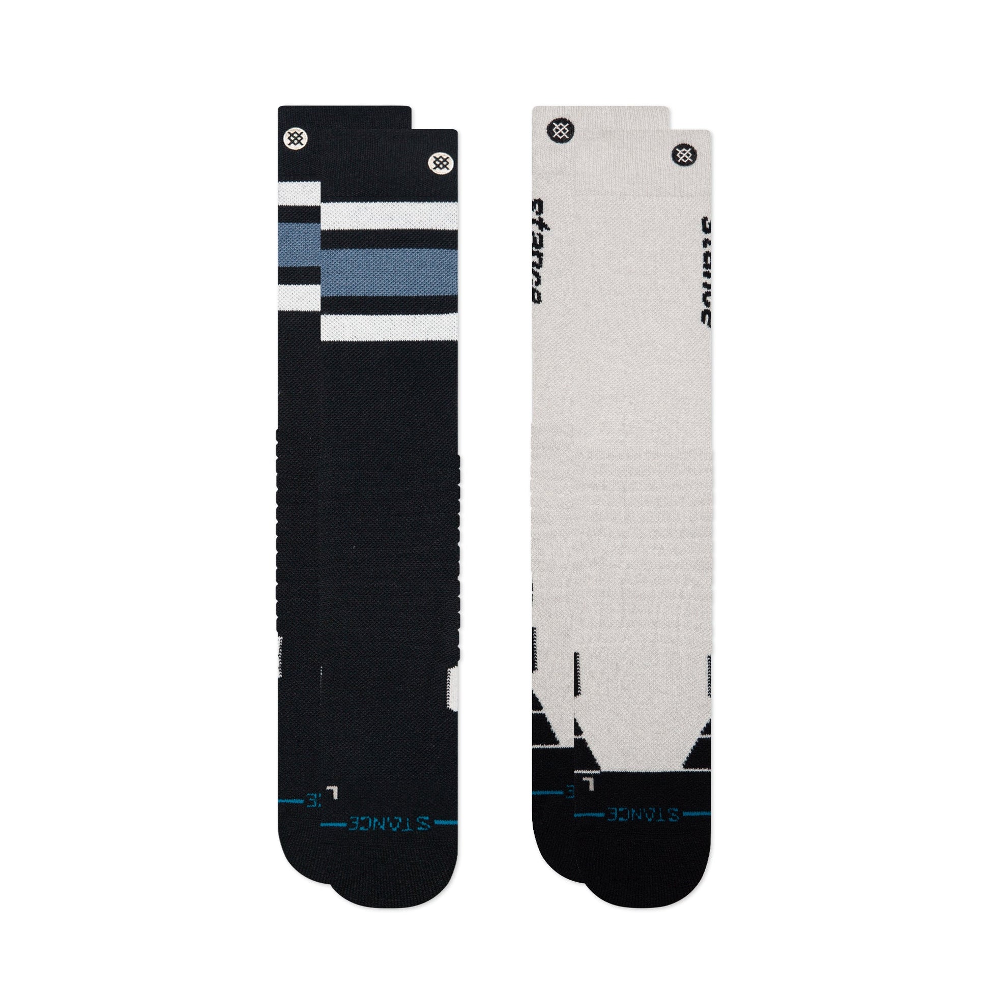 Stance Speed Mid Poly Snow Sock 2 Pack Black