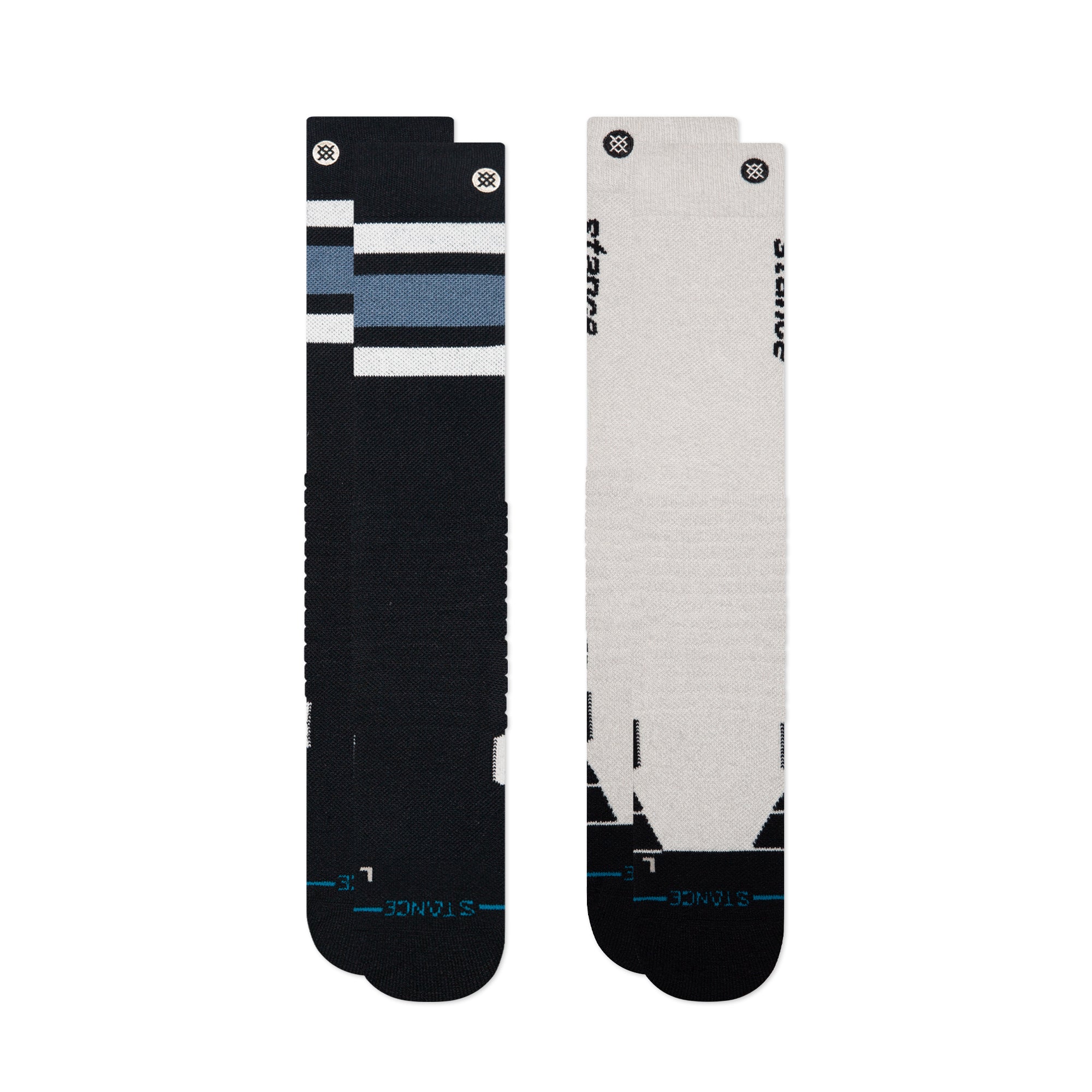 Stance Speed Mid Poly Snow Sock 2 Pack Black