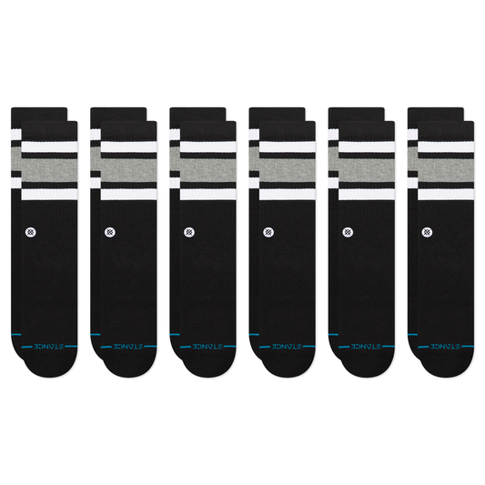 Stance Lifestyle Boyd Crew Sock 6 Pack Black