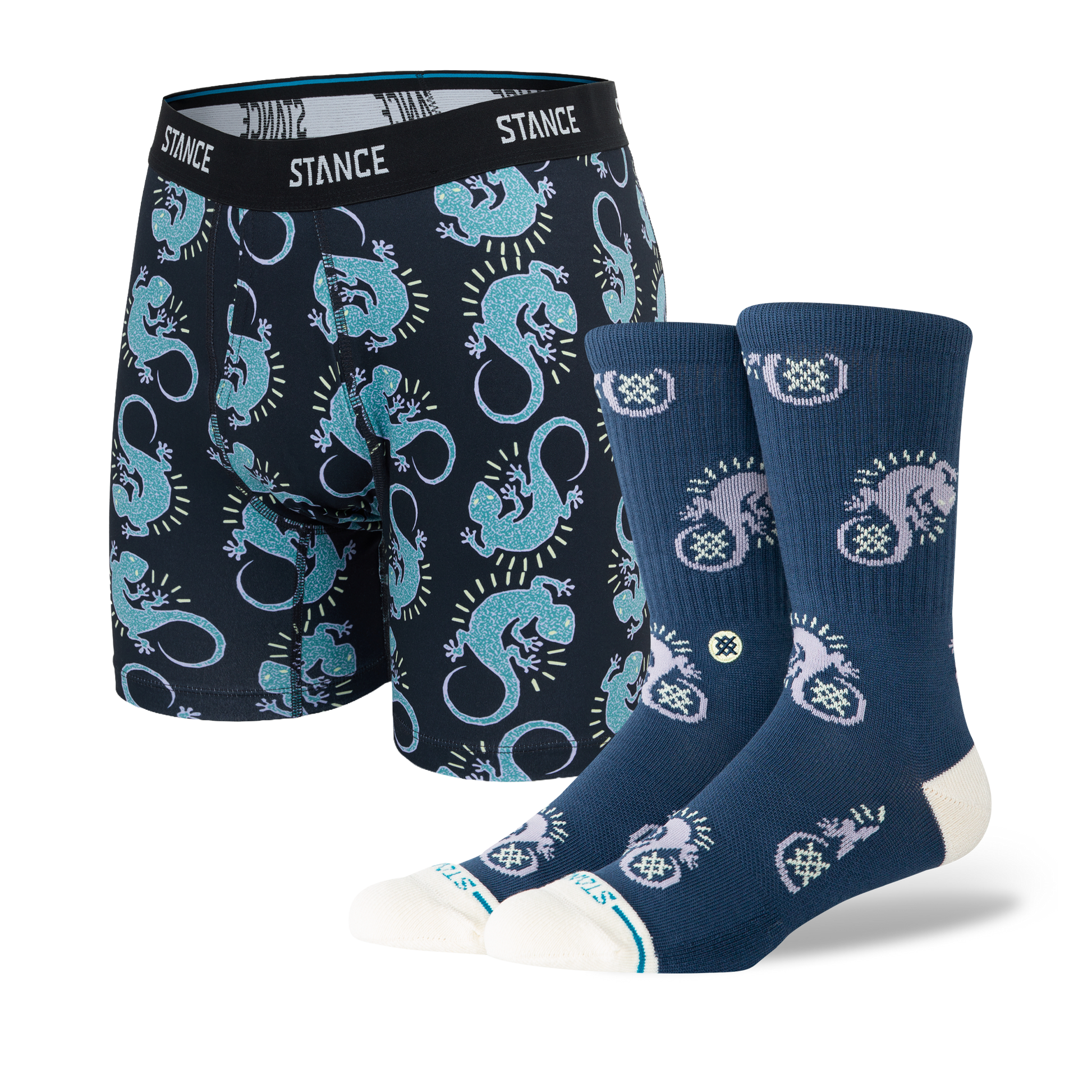 Stance Gecko Crew and Boxer Brief 2 Pack Purple