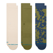 Stance Icon and Lifestyle Crew Sock 3 Pack Oatmeal
