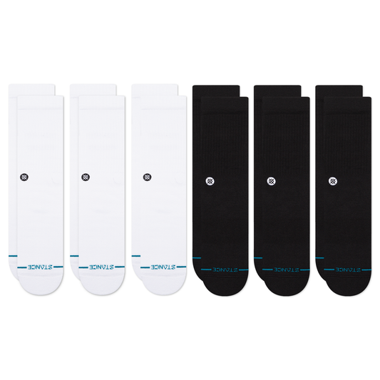 Stance Lifestyle Icon Crew Sock 6 Pack Multi