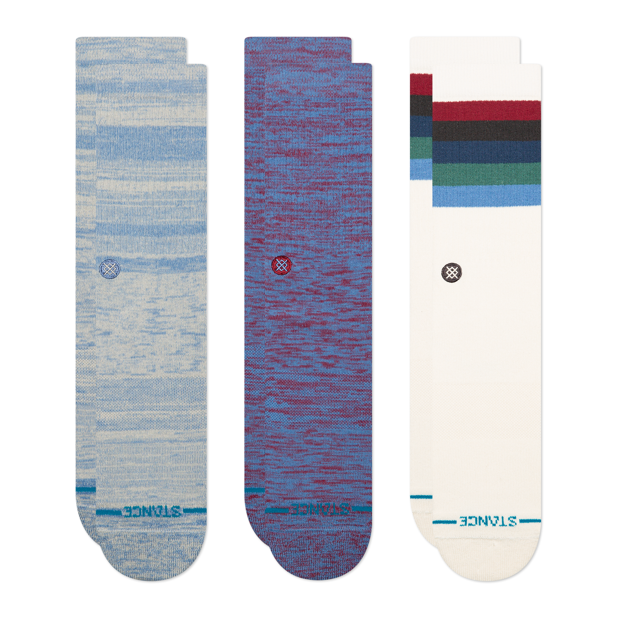 MARLED AND MALIBOO CREW SOCK 3 PACK