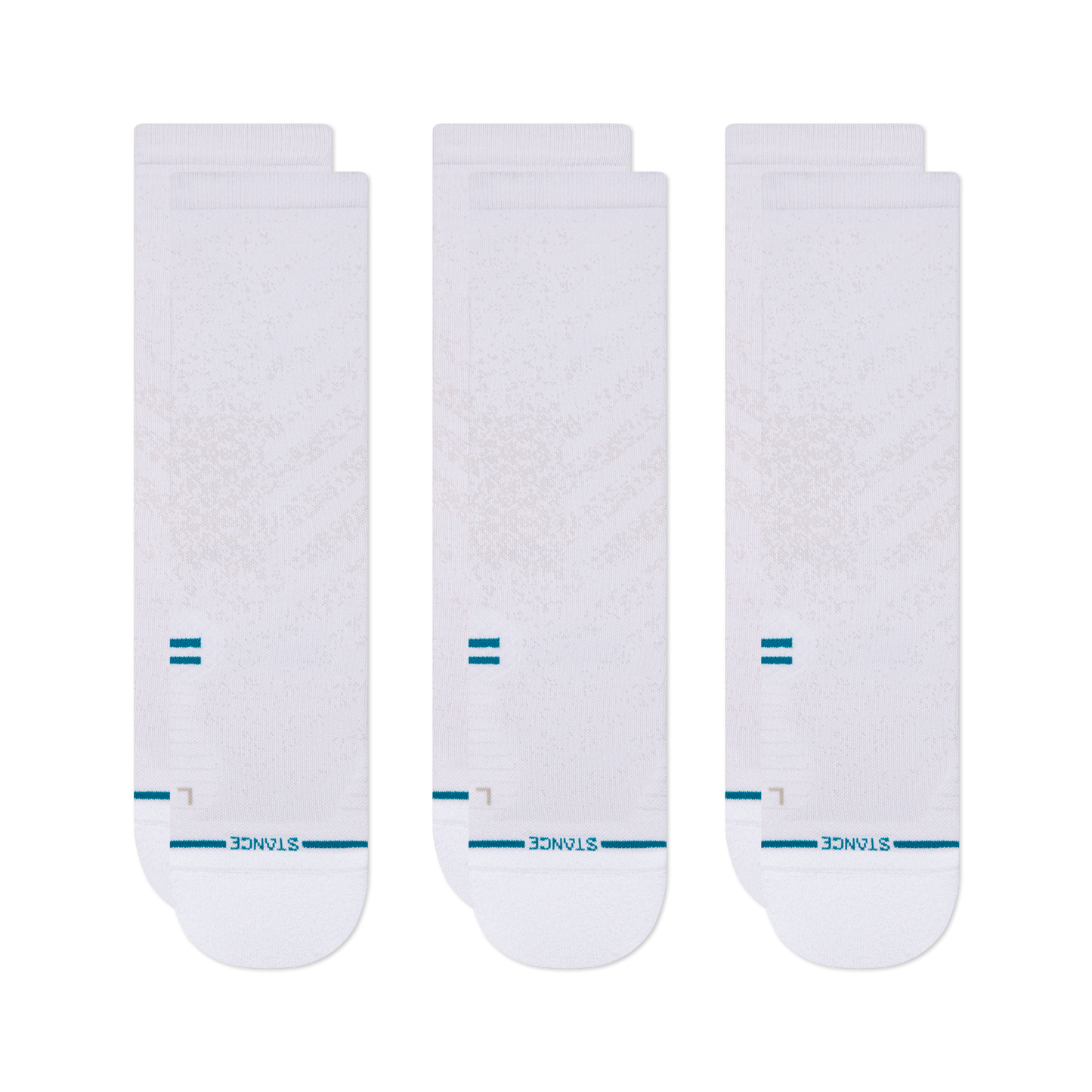 Stance Run Light Crew Sock 3 Pack White
