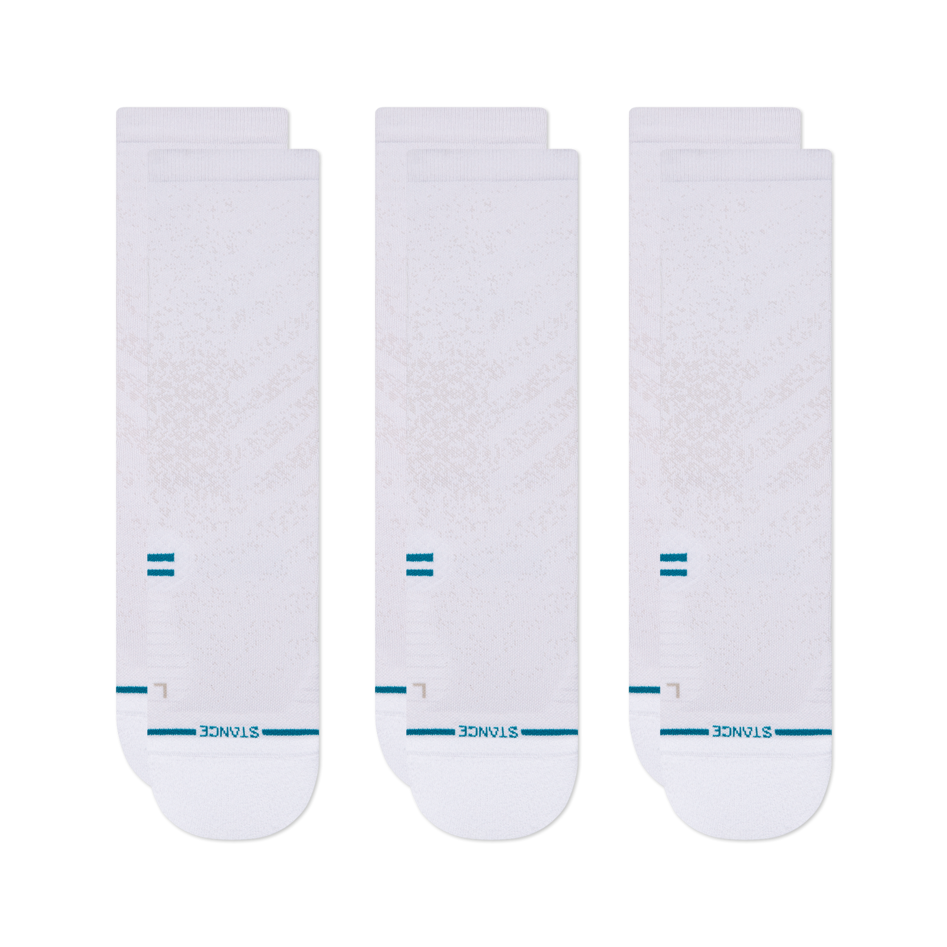 Stance Run Light Crew Sock 3 Pack White