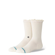 Stance Kids Ruffle Icon Crew Sock Ivory