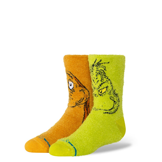 Stance Grinch And Max Kids Sock Green