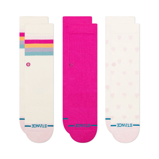 Stance Kids Hearts Sock 3 Pack Ivory