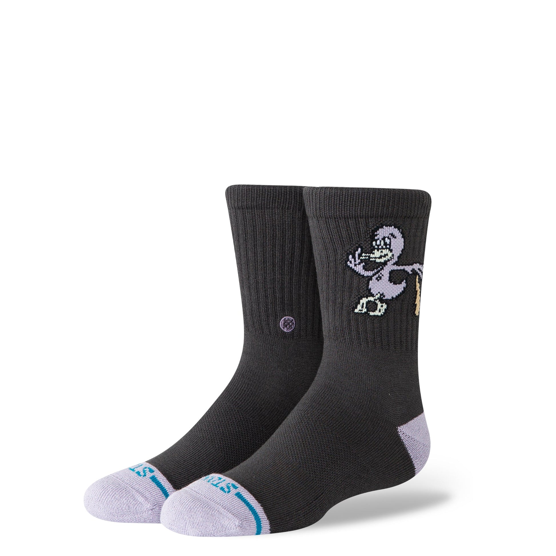 Stance Kids Lights Out Crew Sock Charcoal