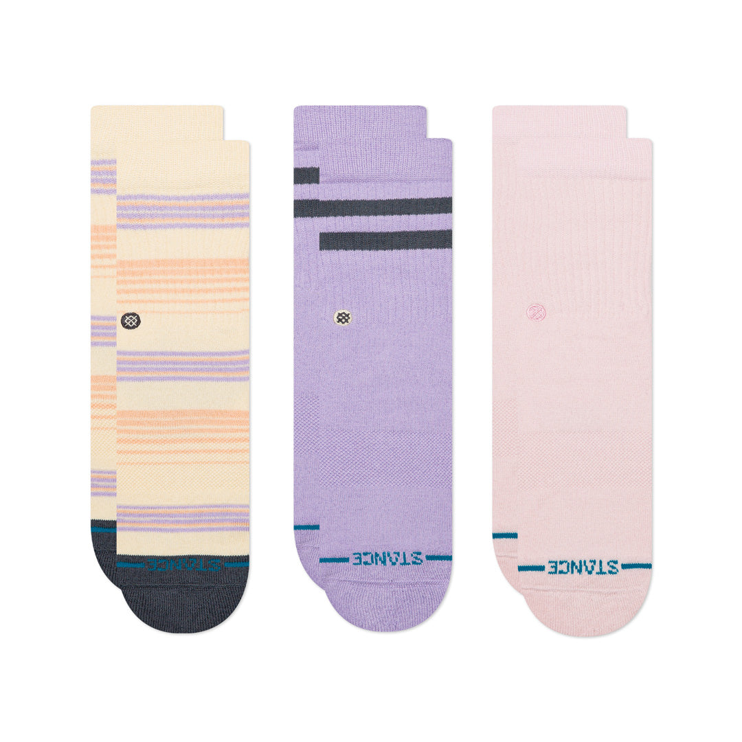 Stance Kids Novi Crew Sock 3 Pack Pink