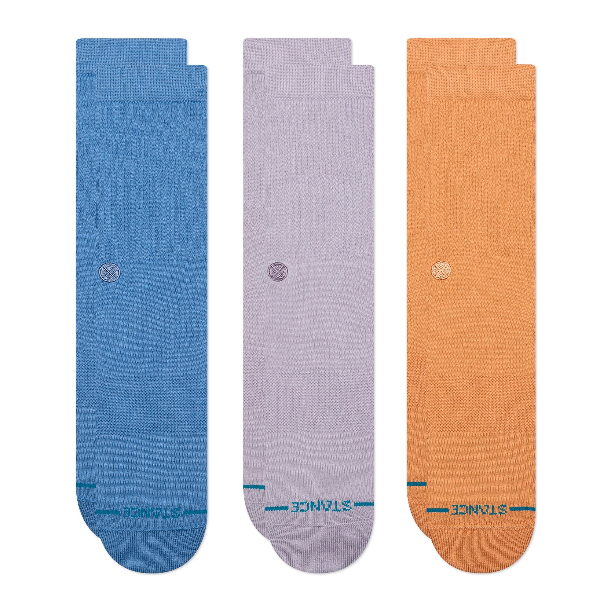 Stance Icon Crew Sock 3 Pack - Capri Blue