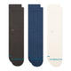 Stance Icon Crew Sock 3 Pack Charcoal