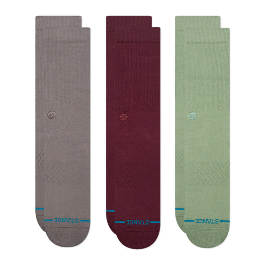 Stance Icon Sock 3 Pack Dark Grey