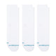 Stance Icon Crew Sock 3 Pack White/White