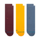 Icon Crew Sock 3 Pack Wine