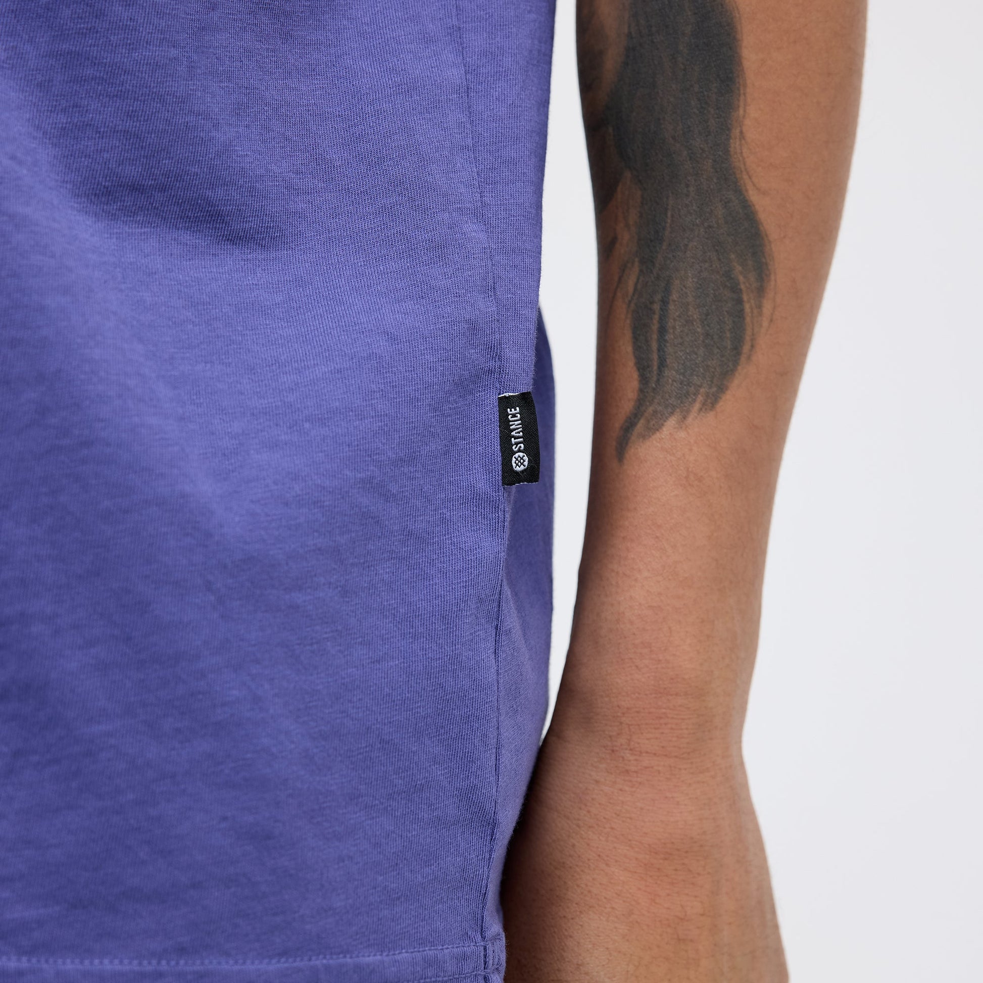 Stance Studio Organic Cotton Tee Indigo |model