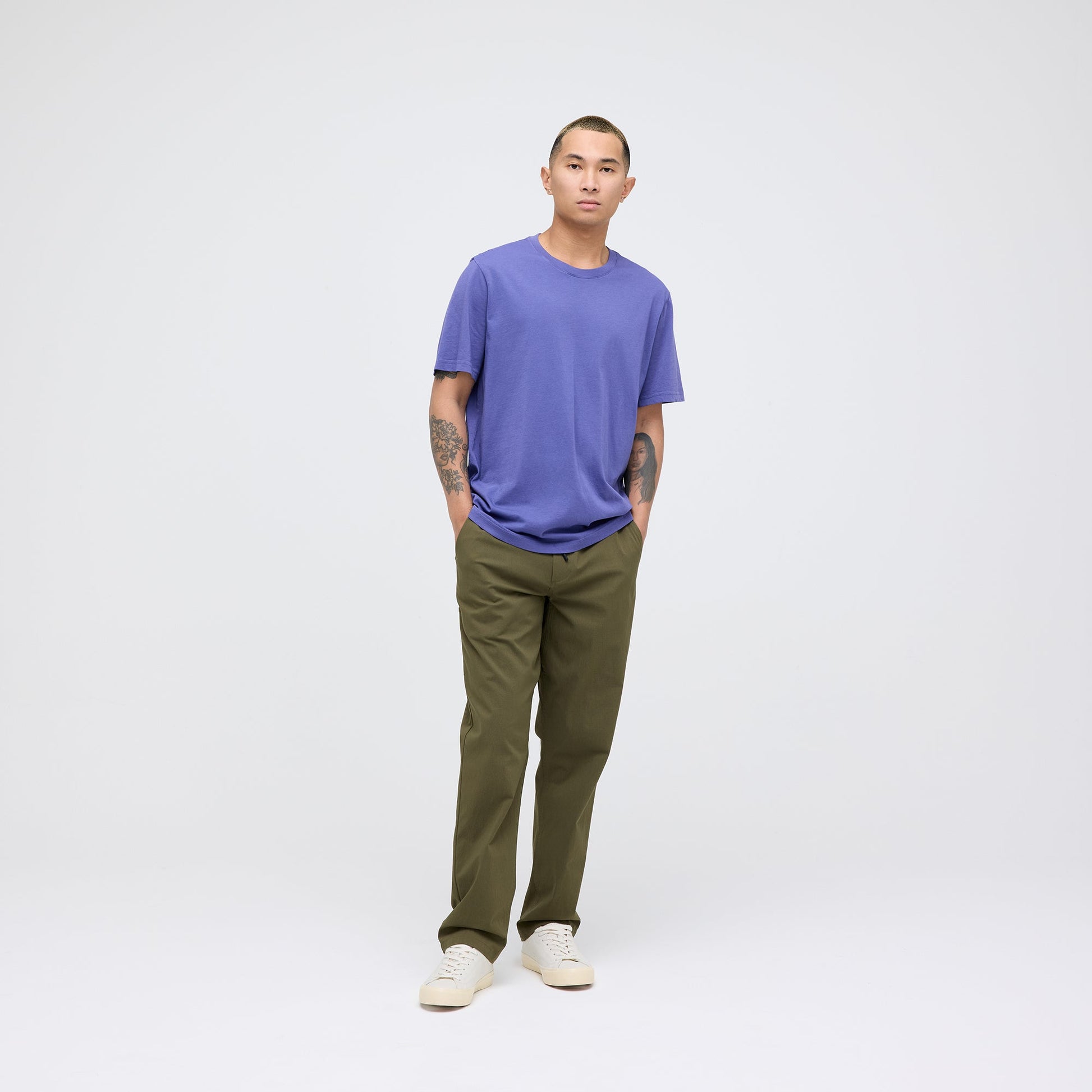 Stance Studio Organic Cotton Tee Indigo |model