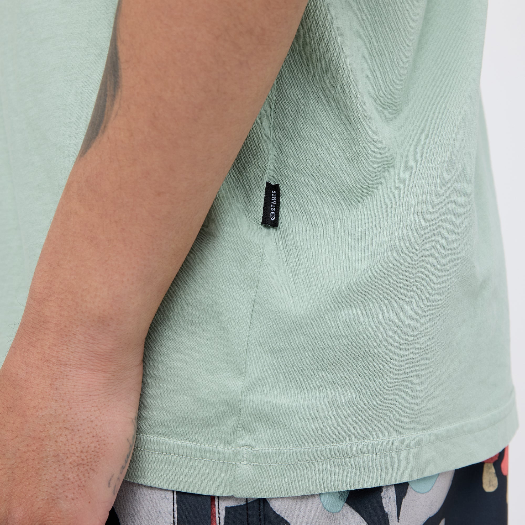 Stance Studio Organic Cotton Tee Sea Green |model