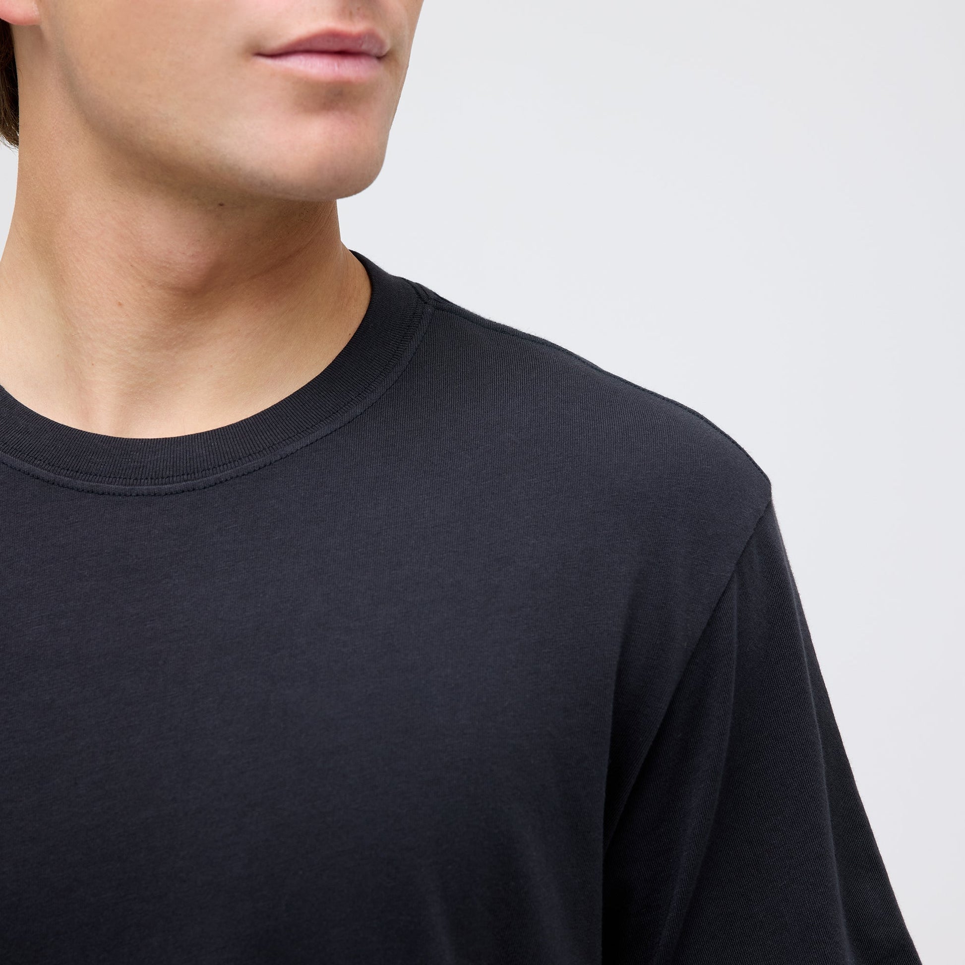 Stance Studio Organic Cotton Tee Washed Black |model