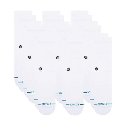 Stance ICON CREW SOCK 9 PACK White