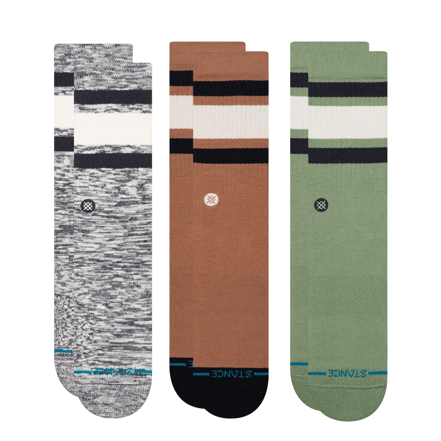 Stance Lifestyle Boyd Crew Sock 3 Pack Multi