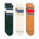 Stance Lifestyle Boyd Crew Sock 3 Pack Brown