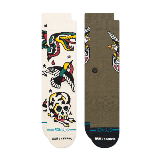 Stance Bert Krak Crew Sock 2 Pack Green