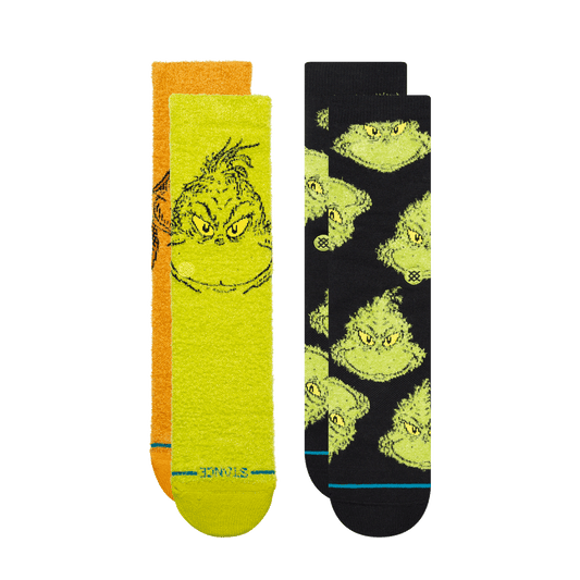 Stance Grinch Festive Crew Sock 2 Pack Multi