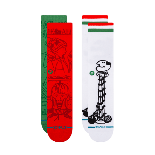 Stance Home Alone Festive Crew Sock 2 Pack Multi
