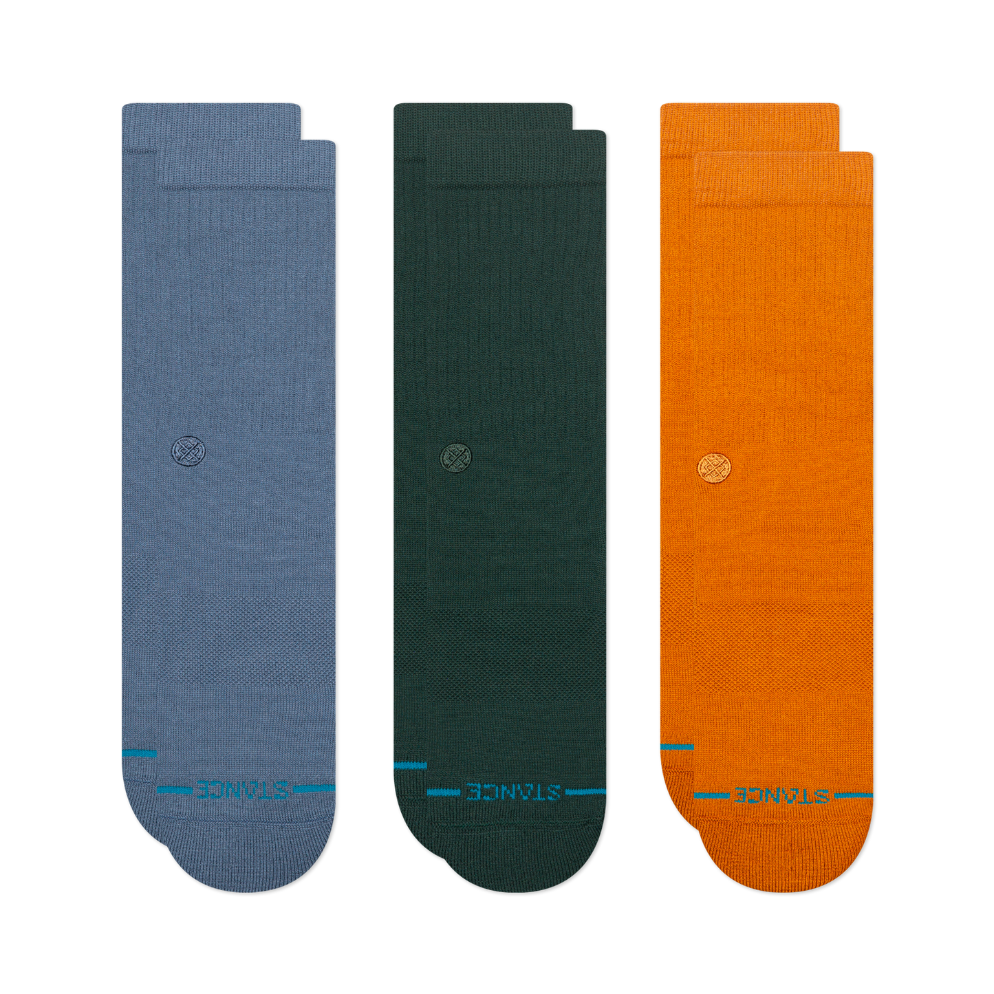 Stance Lifestyle Icon Crew Sock 3 Pack Blue