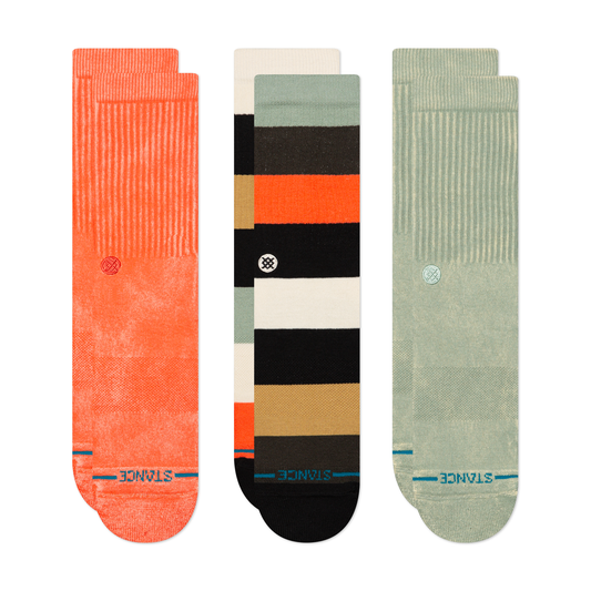 Stance Lifestyle Icon Dyed Crew Sock 3 Pack Multi