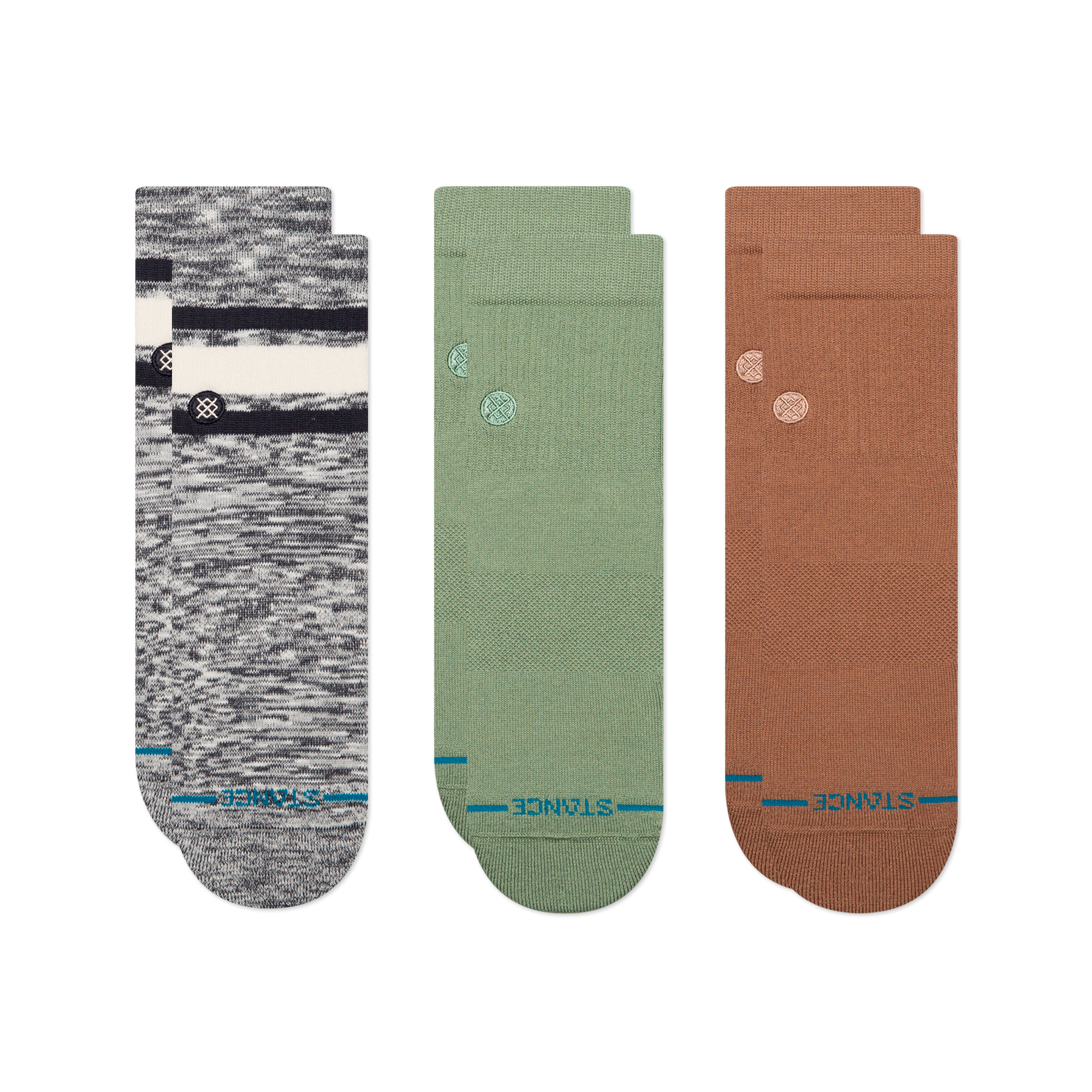 Stance Lifestyle Icon And Boyd Mixed Quarter Sock 3 Pack Multi