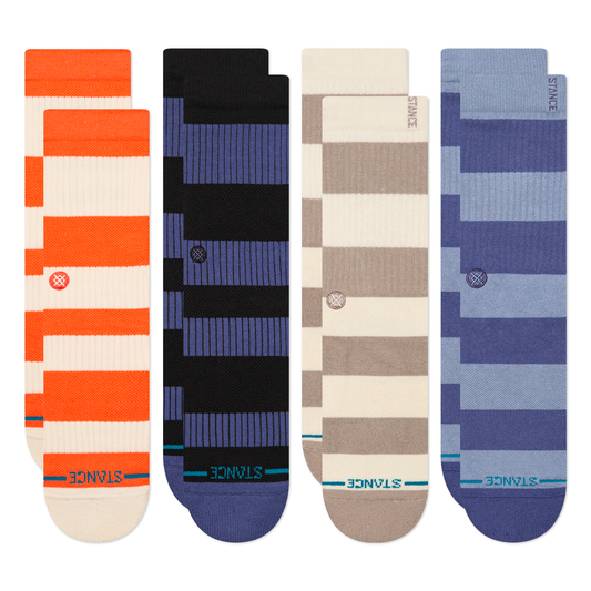 Stance Lifestyle Stacked Up & Fred Crew Sock 4 Pack Multi