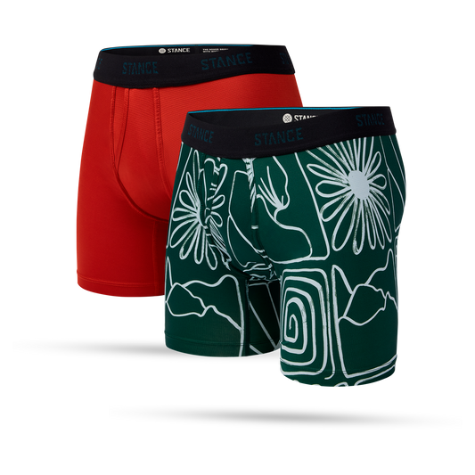 Stance Boxer Brief Wholester 2 Pack Red