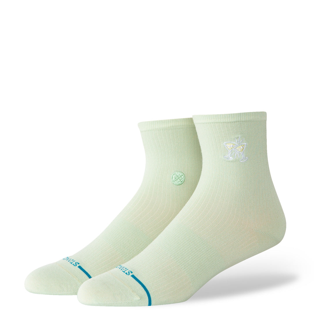 Stance Fine Rib Quarter Sock Green