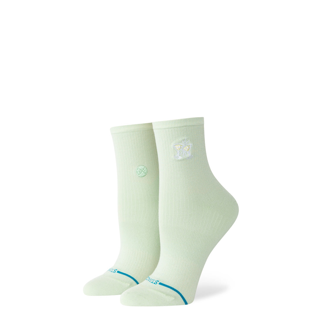 Stance Fine Rib Quarter Sock Green