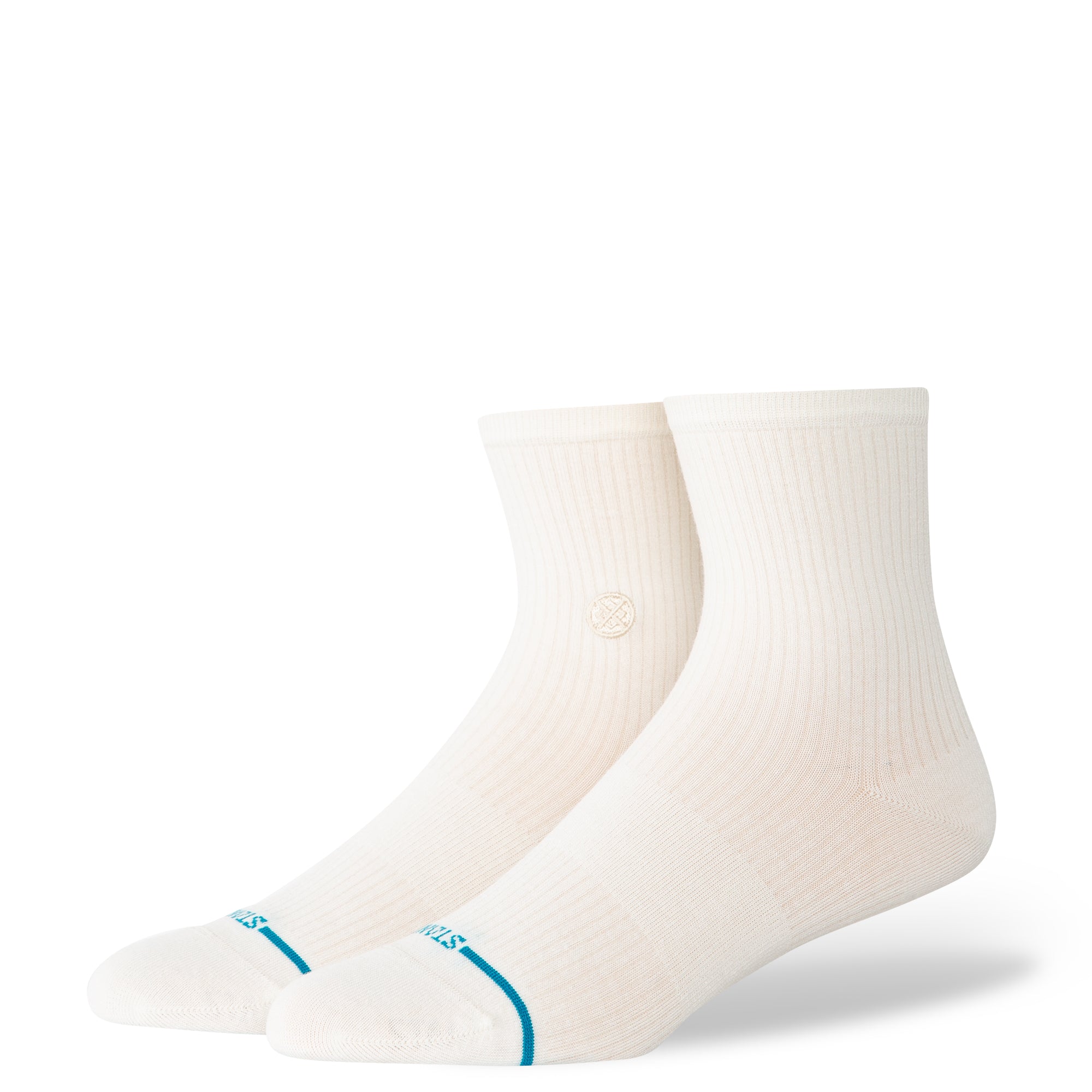 Stance Fine Rib Quarter Sock - Ivory