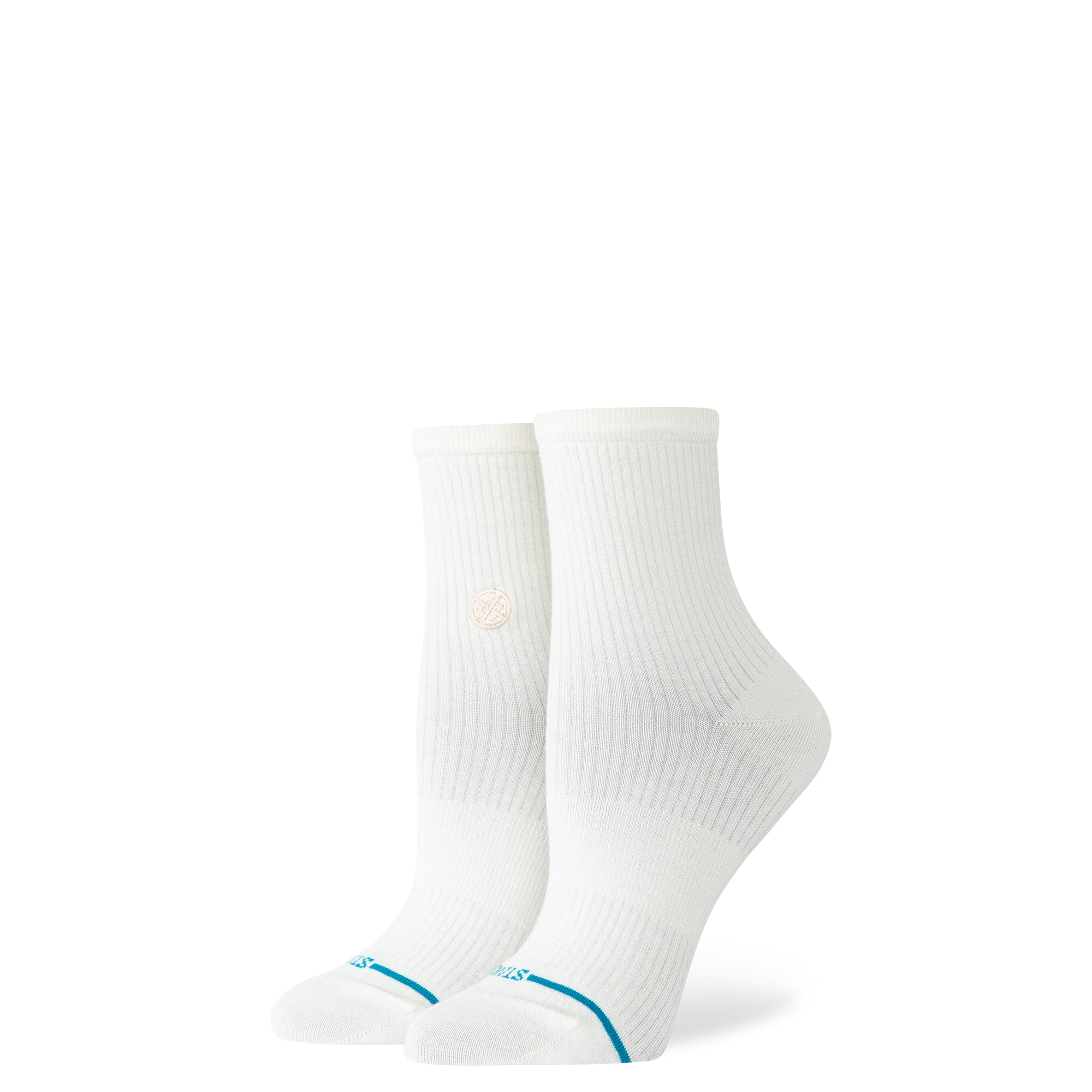 Stance Fine Rib Quarter Sock - Ivory