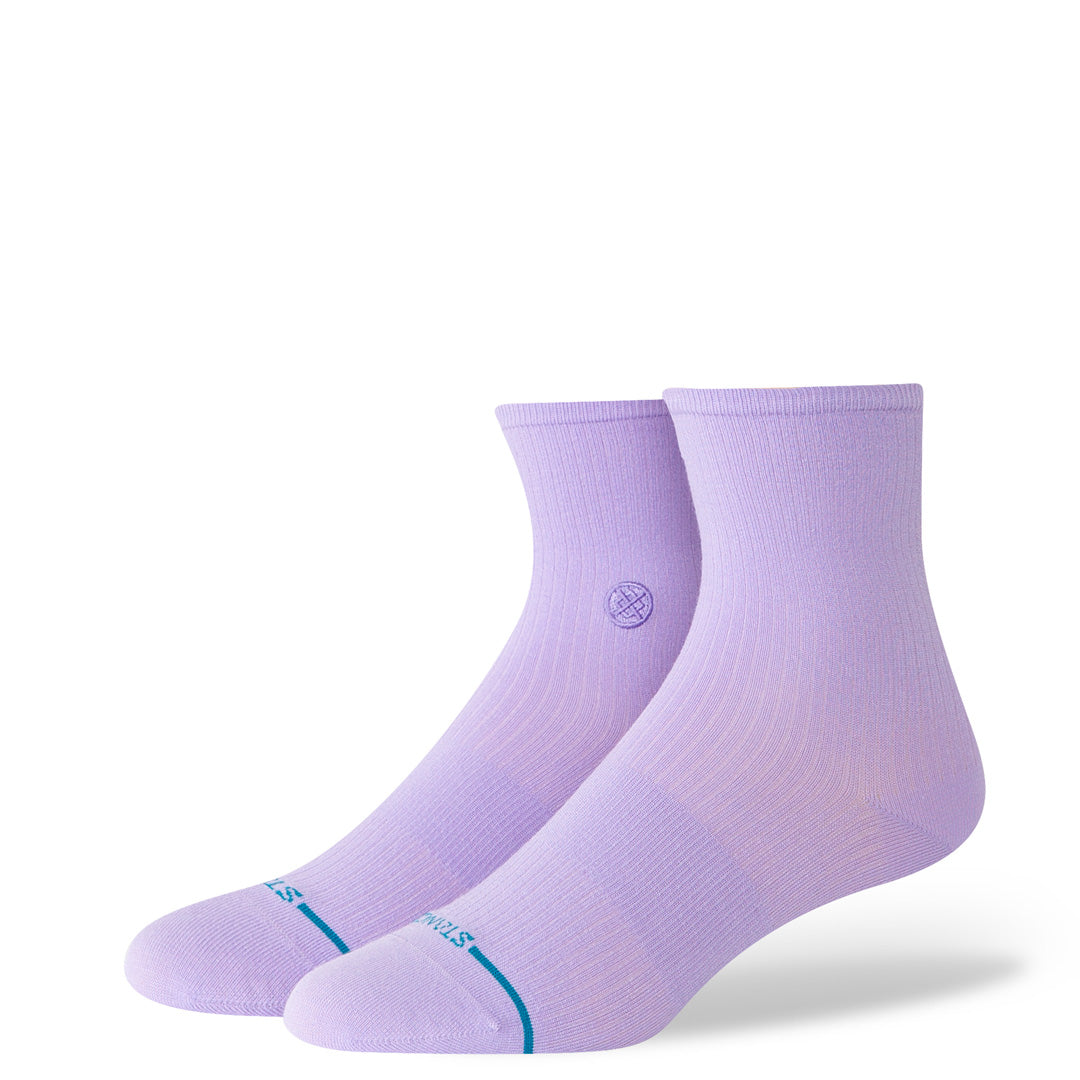 Stance Fine Rib Quarter Sock Purple