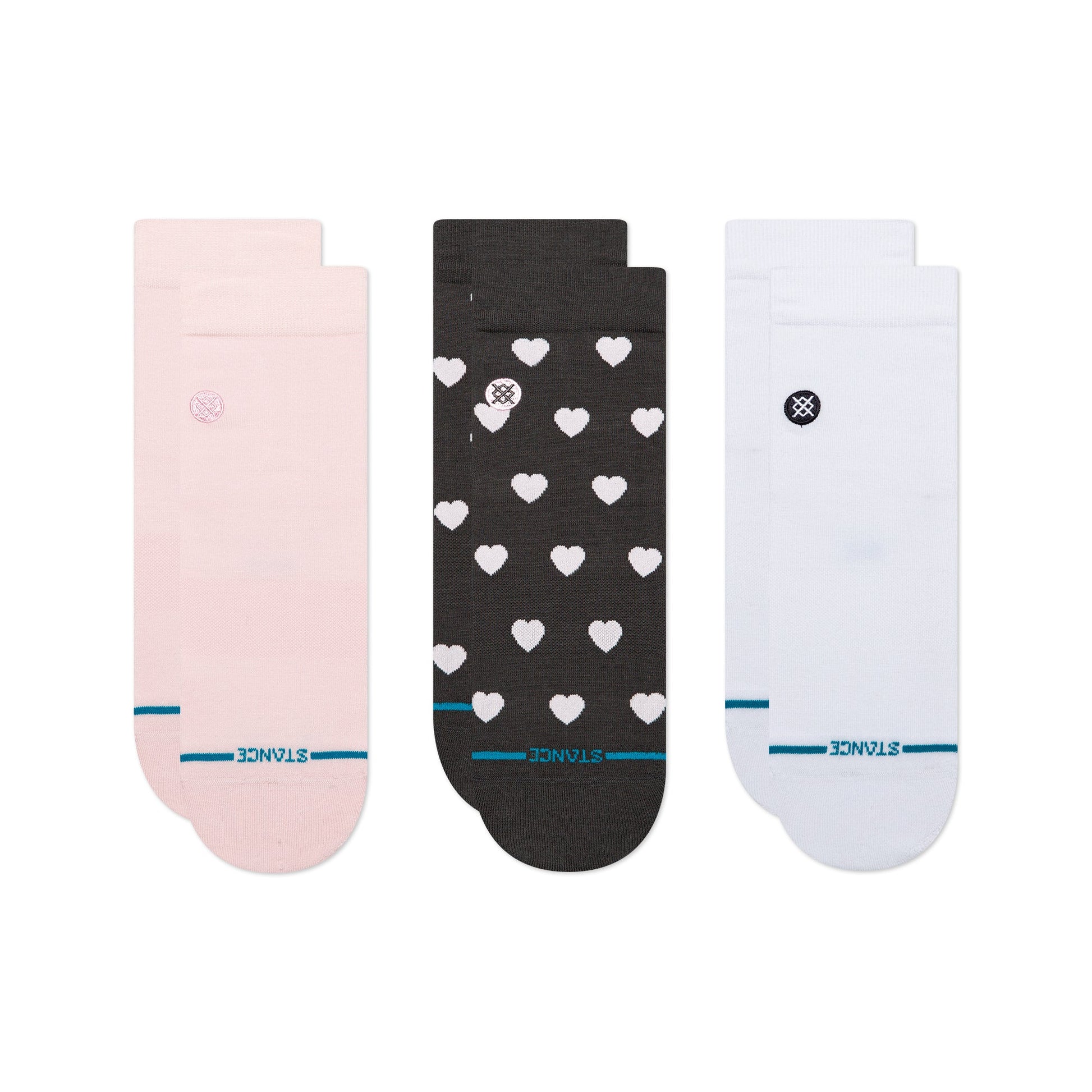 Stance Hearts Lowrider Sock 3 Pack Pink