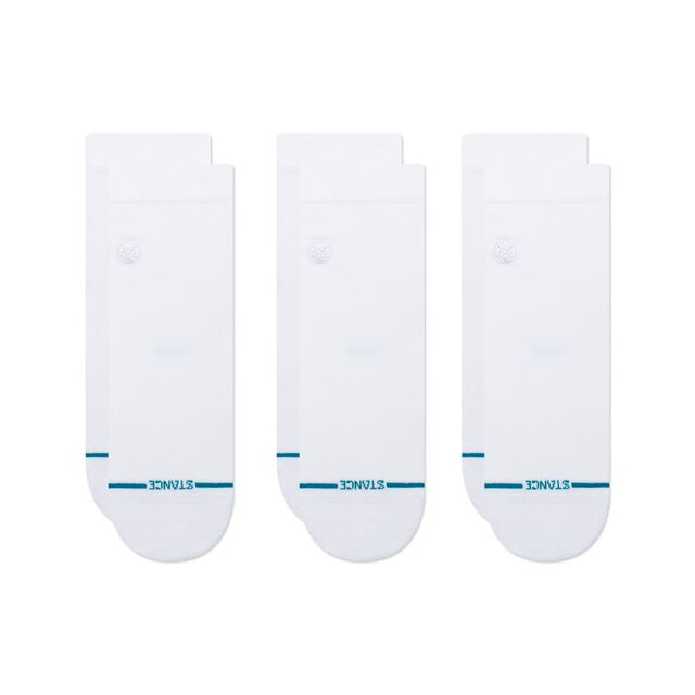 Stance Womens Icon Lowrider 3 Pack Sock White