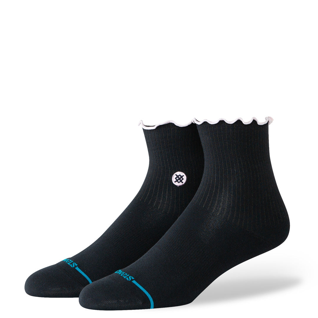 Stance Pop Ruffle Icon Quarter Sock Black